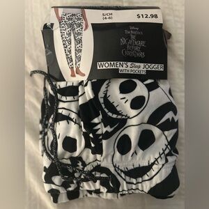 Disney Black & White Nightmare Before Christmas sleep joggers